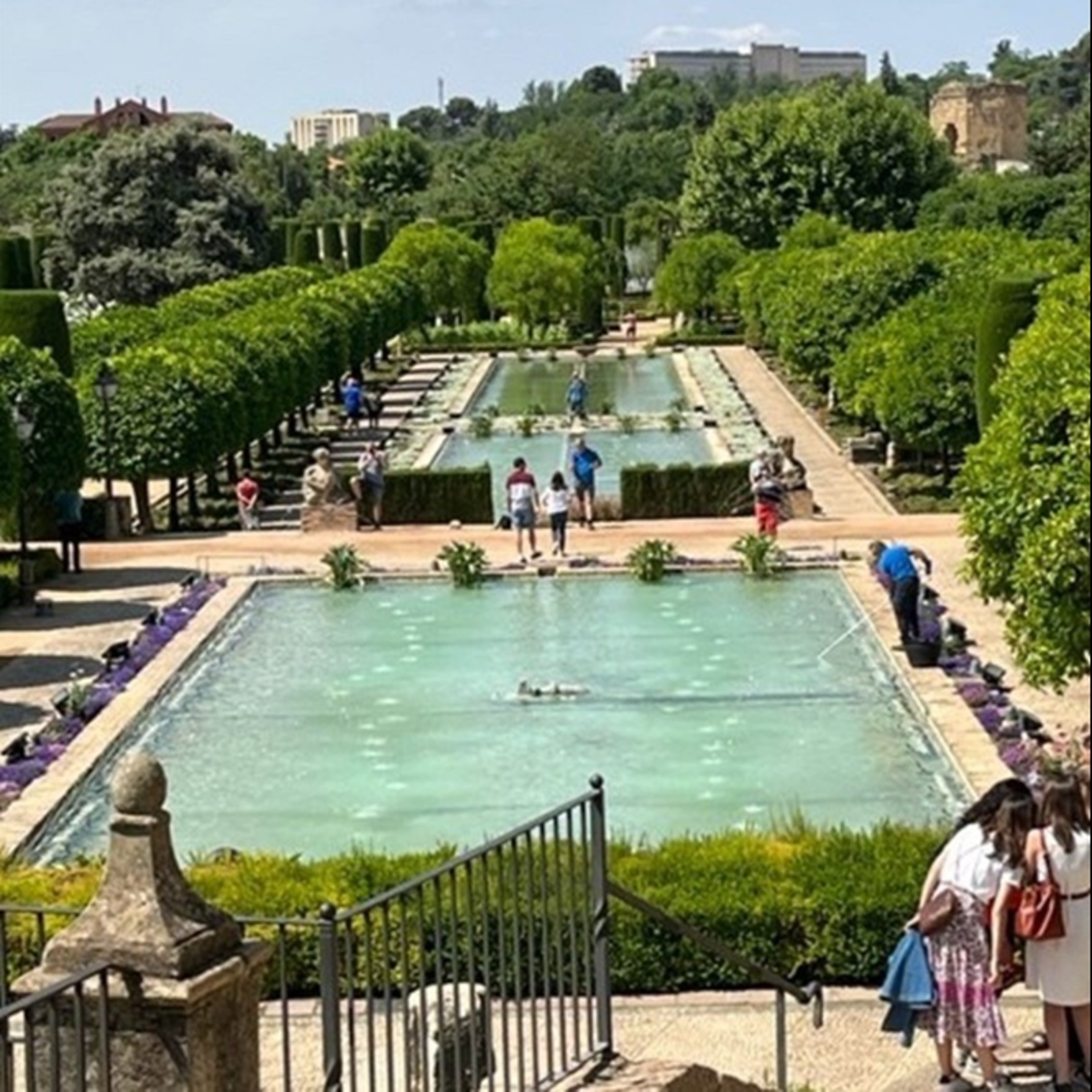 Ferdinand and Isabel created these Infinity pools at their residence near the cathedral ©Sandy Green