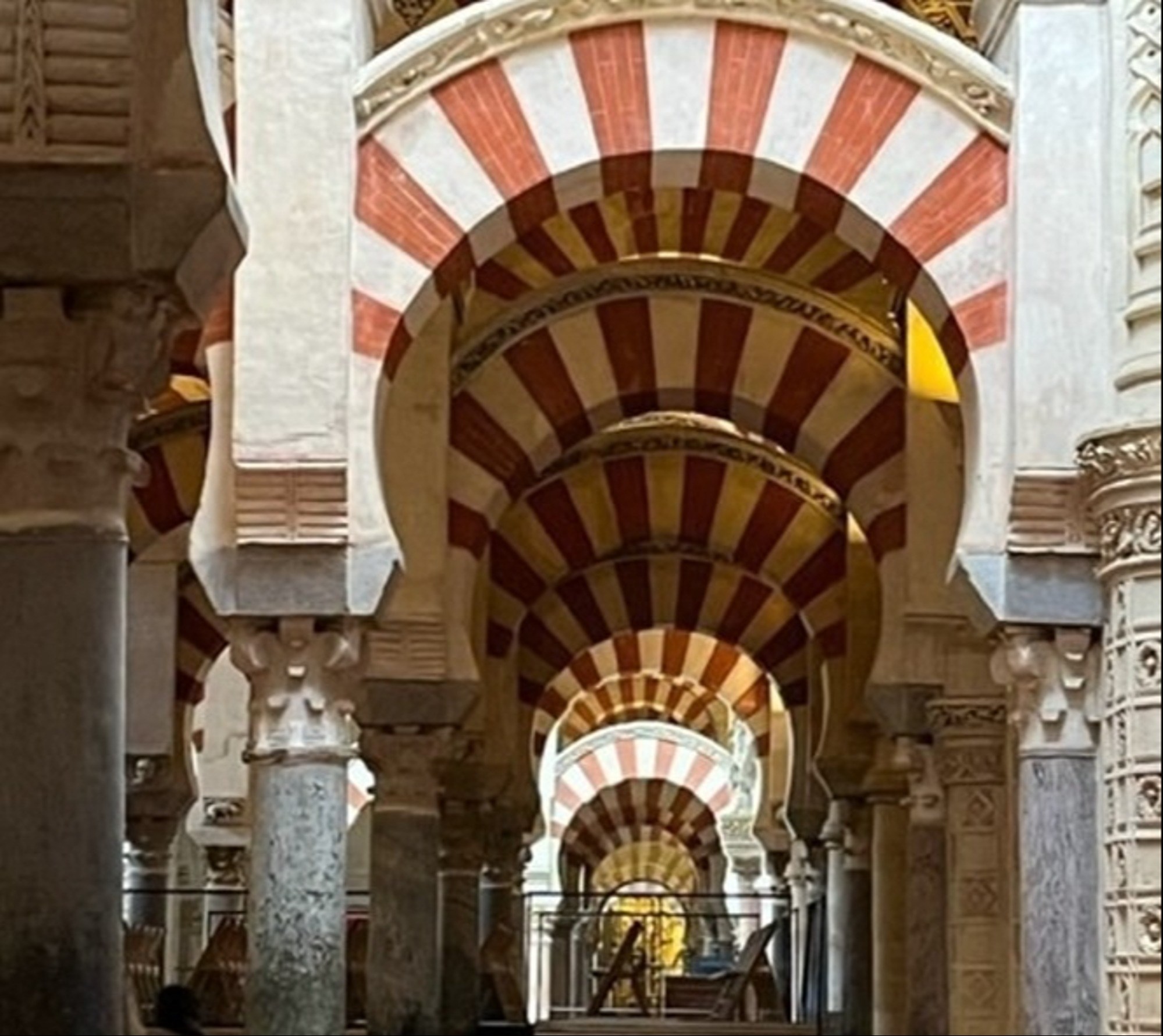 Arches in Islamic, later Catholic, cathedral in Cordoba from Sandy's trip ©Sandy Green